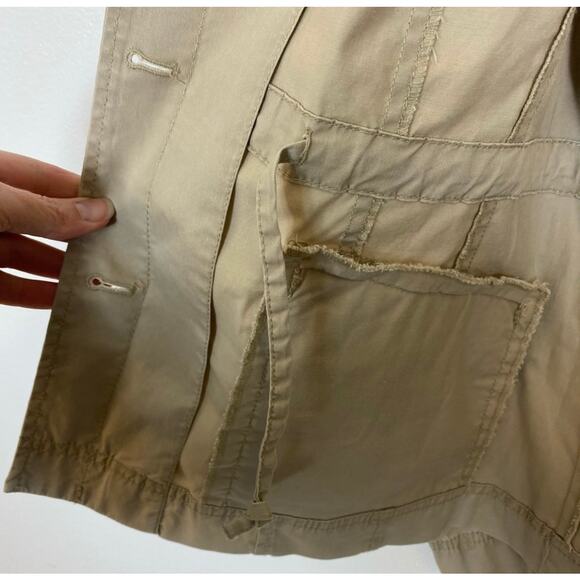 Eileen Fisher Tan Button Front Jacket Women's Large - Picture 9 of 13